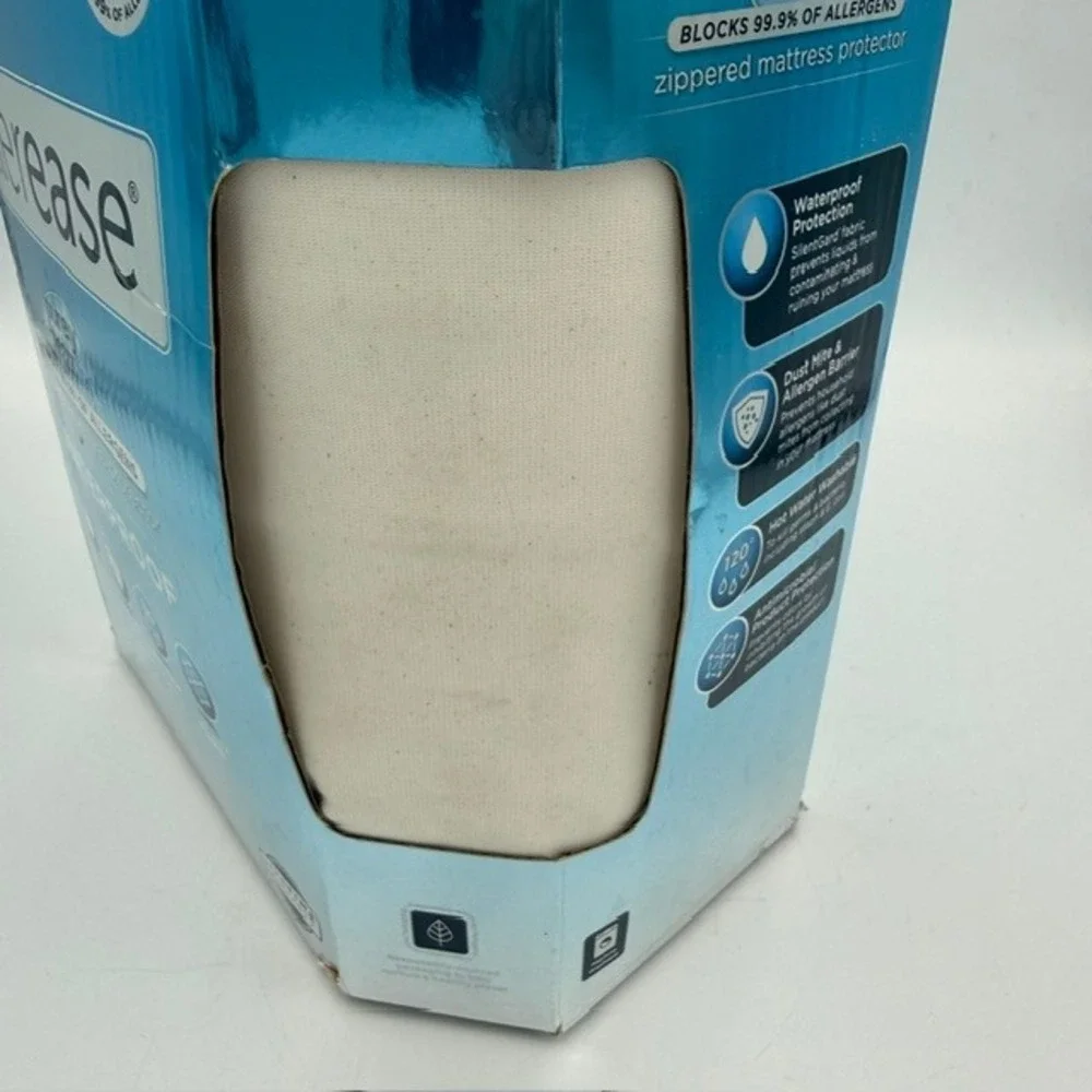 Allerease Purely Clean Pro Queen Zippered Mattress Protector Waterproof Allergen